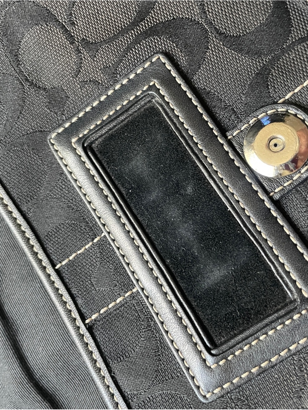 Y2K Coach SoHo 6280 Black Signature Canvas Shoulder B… - Gem